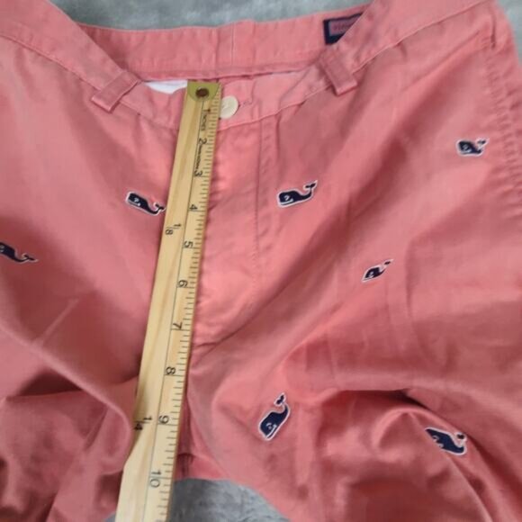 Vineyard Vines Chino Shorts Mens 30 Pink All Over‎ Print Whale Casual - Picture 8 of 11